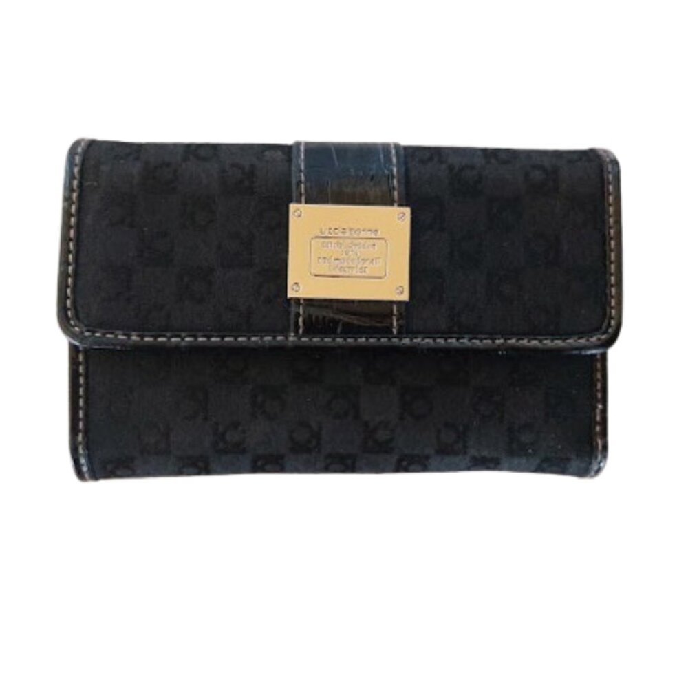 Black Trifold Monogram Wallet